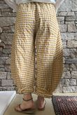 Nonni Gingham Classic Barrel Pant Indian Yellow